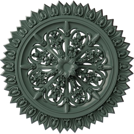 Ekena Millwork Lariah Ceiling Medallion (Fits Canopies up to 1 3/8"), 24 3/4"OD 1 3/8"ID x 3 1/4"P, Cloud Burst CM24LACBF